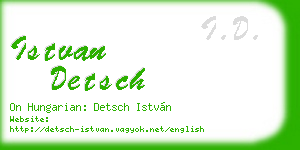 istvan detsch business card